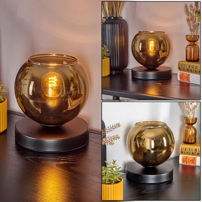 Produktbild von Cesaro Tischlampe aus Metall/Glas in Schwarz/Goldfarben