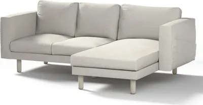 Produktbild von Dekoria Bezug für Norsborg 3-Sitzer Sofa mit Recamiere, hellgrau , Norsborg Bezug für 3-Sitzer Sofa mit Recamiere