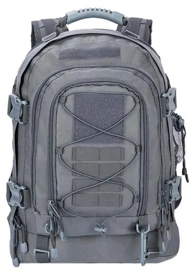 Produktbild von Taktischer Rucksack, erweiterbares Design, MOLLE-Systemkompatibilität, Grau