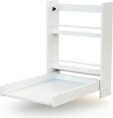 Immagine prodotto di Fasciatoio da parete, 56 x 77,5 x 78 cm, pieghevole, WEBABY ESSENTIEL, bianco