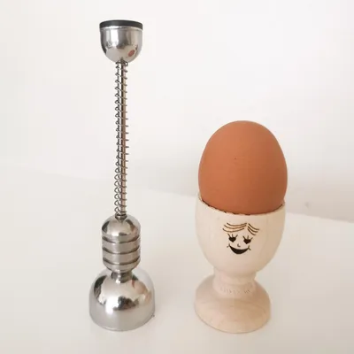 Eierkopfschneider aus Edelstahl, silber, 1 Stück