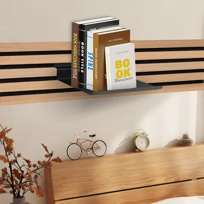 Imagen del producto de Organizador de pared metálico, 25 x 10 cm, sin necesidad de taladrar, para paneles acústicos