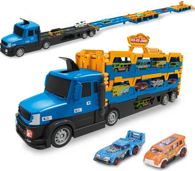 Produktbild von Großer 2in1 LKW & Rennstrecke mit Licht & Sound