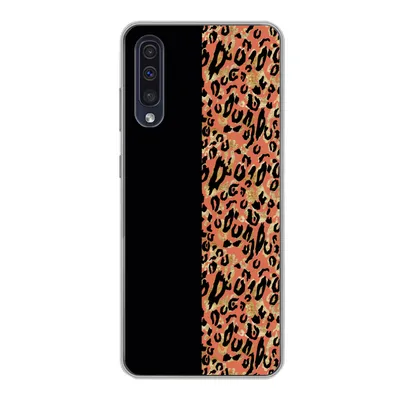 Produktbild von MuchoWow® Handyhülle Schutzhülle Hülle für Samsung Galaxy A30s Pantherdruck - Gold - Schwarz Silikon Softcase Handy Hülle - Karteninhaber