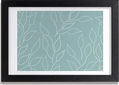 Produktbild von Bild 30x20 MDF-Rahmen, Wandkunst Blätter-Muster