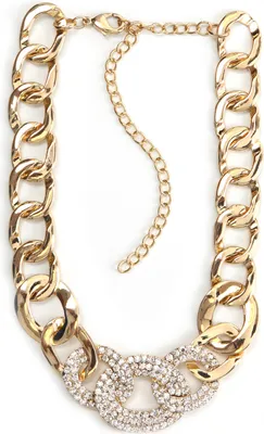 Produktbild von Statementkette Nadja mit Glassteinen von collezione alessandro