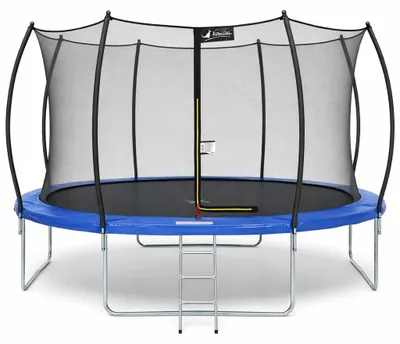 Image de KANGUI Trampoline rond Ø430cm avec filet de sécurité et échelle - Bleu - FPR 430
