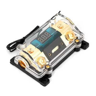 Obrázok produktu pre Auto Audio Napájacie poistky Držiak Stereo Distribučný blok Box Digitálny displej (250A )