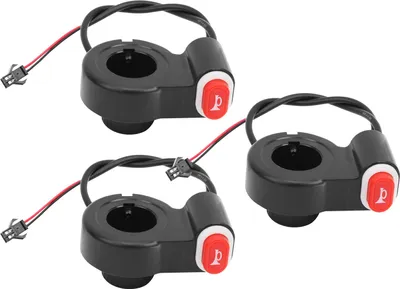 Immagine prodotto di 3pcs bicicletta elettrica scooter interruttore clacson pulsante in plastica impermeabile per il manubrio