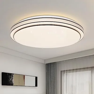 Produktbild von ZMH Deckenlampe LED Deckenleuchte Schlafzimmer - Ø27cm Schlafzimmerlampe Sternenhimmel 12W Flurlampe Warmweiß Modern Küchenlampe Rund Wohnzimmer Deckenbeleuchtung für Flur Küche Kinderzimmer