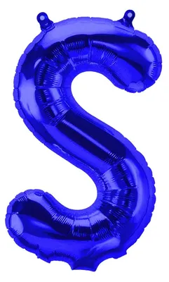 Produktbild von Folienballon Buchstabe S, blau, ca. 40 cm, für Luftbefüllung