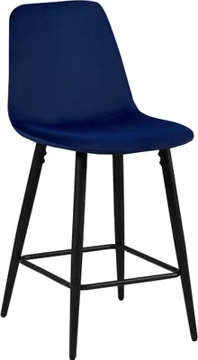 Productafbeelding van Counterstoel van fluweel BOYLD, donkerblauw