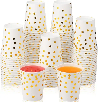 Immagine prodotto di Elzusha - Set di 100 bicchieri di carta biodegradabili, capacità 250 ml