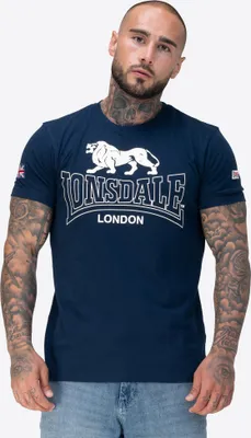 Produktbild von Herren T-Shirt normale Passform HAZELHURST Dark Navy/Ecru 3XL Lonsdale