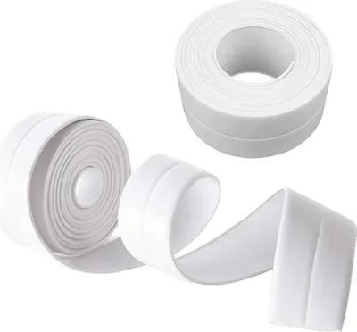 Produktbild von Selbstklebende Dichtband,Wasserdichtes/verhindert Schimmel Dichtungsstreifen für Badezimmer/Küche/Toilette-Weiß(2Pack)