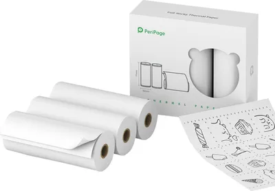 Produktbild von PeriPage 77 x 30 mm selbstklebender Thermopapieraufkleber BPA-frei bedruckbare klebrige Papierrolle Wasserdicht Ölfest Reibungssicher für PeriPage A9 / A9s / A9 Pro / A9 Max / A9s Max Mini-Taschen-Mobildrucker, 3 Rollen