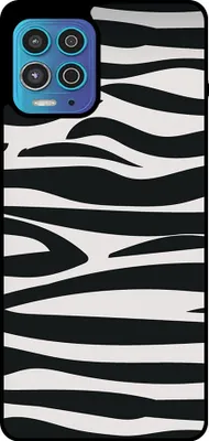 Produktbild von Smartphonica Handytasche passend für Motorola Moto G100 / Edge S mit Zebradruck - TPU Rückseitenschutzhülle Zebradesign - Schwarz Weiß