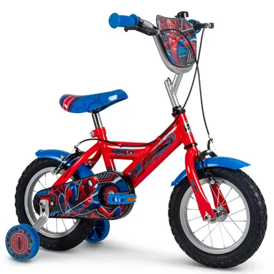 Image de Mandelli Vélo Enfant 12 Pouces Spiderman Stabilisateurs Amovibles 3-5 Ans
