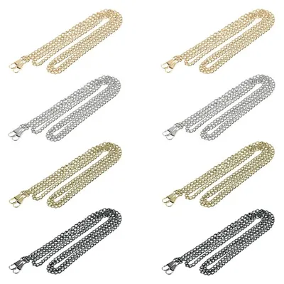 Taschenkette 120 cm, 8er-Set, gold/silber/schwarz/altcyan, Metall
