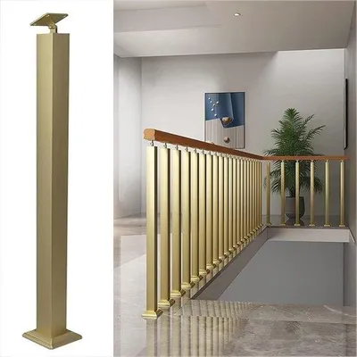 Produktbild von Famanu Treppengeländer Innen - Verstellbare Balustrade mit 270° Winkelhalter - Schwarz, 85 cm oder 90 cm