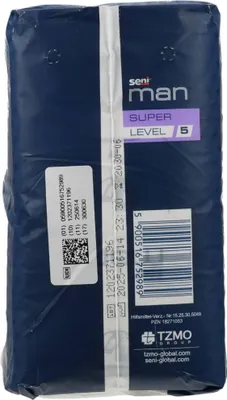 The image shows the side of a package of adult diapers.