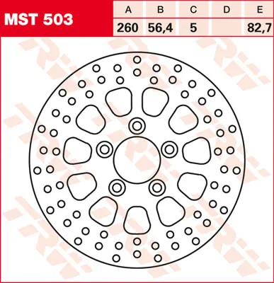 Obrázok produktu pre Zadný brzdový kotúč TRW SPORTSTER MST503