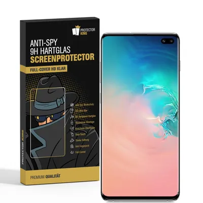Produktbild von 3x Blickschutz 9H Panzerhartglas für Samsung Galaxy S10 Plus FULL CURVED ANTI-SPY Privacy Displayschutz Panzerfolie Schutzfolie Schutzglas echtes Tempered Panzerglas Screen Protector