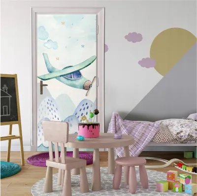 Obrázek produktu pro Samolepicí tapeta na dveře dětský plakát na dveře - 91x211 cm jednodílná - fototapeta na dveře samolepka na dveře fólie na dveře odolná proti UV záření připravená k zavěšení