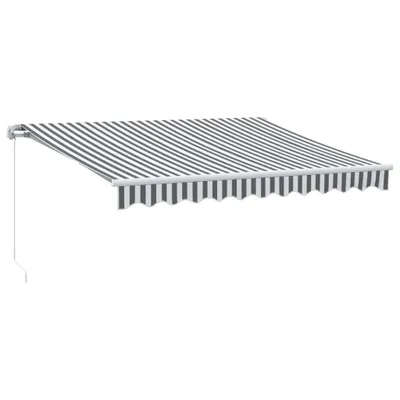 Produktbild von Markise mit LED-Beleuchtung Manuell Anthrazit & Weiß 300x250 cm