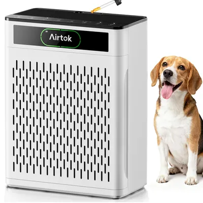 Immagine prodotto di Purificatore d'aria beige – Adatto per ambienti fino a 170 m² – 280 m³/ora (CADR) – Filtro HEPA