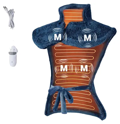 Obrázok produktu pre Vyhrievaný vankúš, ergonomický dizajn, viacero nastavení teploty, modrý