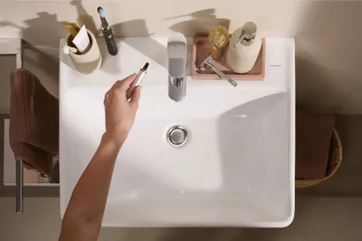 Produktbild von Hansgrohe Xanuia Q Waschtisch 600/480 mit HL und ÜL weiß