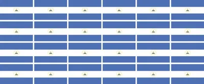 Produktbild von Mini Aufkleber Set - Pack glatt - 33x20mm - selbstklebender Sticker - Nicaragua - Flagge / Banner / Standarte fürs Auto, Büro, zu Hause und die Schule - 24 Stück