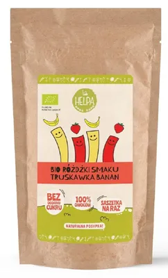 Zdjęcie produktu dla RÓŻDŻKI SMAKU MIX TRUSKAWKA - BANAN (LIOFILIZOWANE OWOCE)(10 x 2 g) 20 g - HELPA