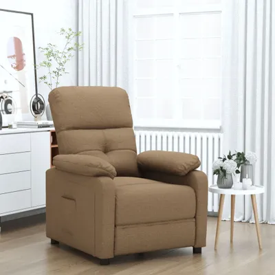 Produktbild von The Living Store Relaxsessel Braun Stoff