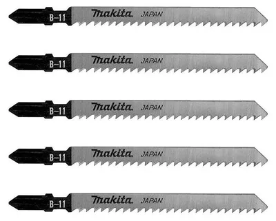 Image de Lot de 5 lames MAKITA A-85634 pour scie sauteuse (bois, contre-plaqué et PVC) (3 à 60mm)