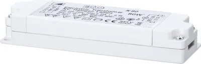 Produktbild von TIP ECO VDE Elektroniktrafo 20-80W 230/12V 80VA Weiß