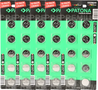 Image de PATONA Premium 50x CR2032 Batterien (5x10er) Pack 3V Lithium