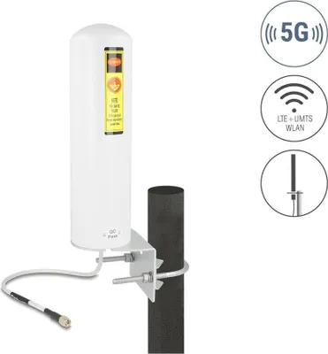 Zdjęcie produktu dla DeLOCK 10036, 5 dBi, 50 Ω, 360°, 18°, Antena dookólna, SMA