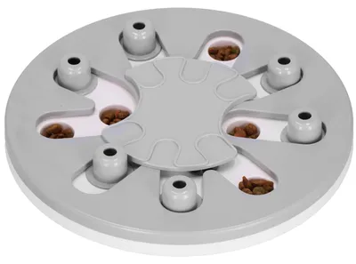 Productafbeelding van Voerbak - Hondenspeelgoed - Interactief - Educatief - Honden - Katten - Grijs/Wit