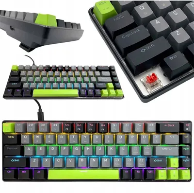 Produktbild von Media-Tech GSK67922 Mechanische Gaming-Tastatur RGB USB-C 60%