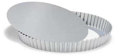 Quicheform Ø 24 cm, mit losem Boden, Antihaftbeschichtung, silber