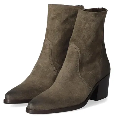 Image de Bottines basses pour femmes Paul Green, couleur verte, en cuir velours, taille 37