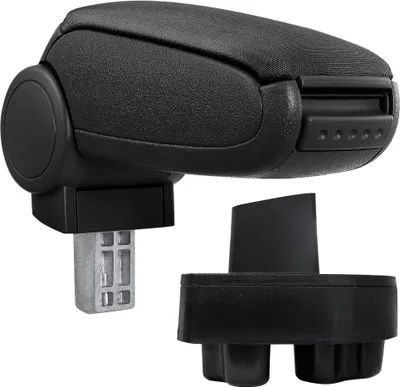 Image de [pro.tec] Accoudoir central pour Opel Corsa C, année 10/2000 - 2006 - Accoudoir avec compartiment de rangement - rembourré - textile - noir