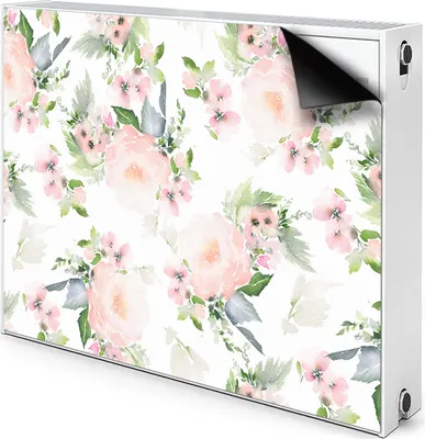 Produktbild von Magnet Verkleidung Abdeckung Heizkörperabdeckung Heizkörperabdeckung 100x60 cm  - Blumen, Pastell