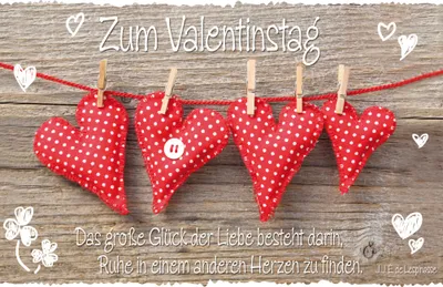 Produktbild von Valentinstag - Glückwunschkarte im Format 11,5 x 17 cm mit