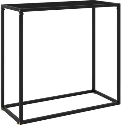 Obrázok produktu pre Konzolový stolík čierny 80x35x75 cm tvrdené sklo