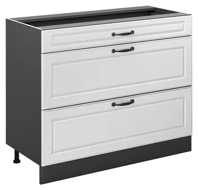 Productafbeelding van Onderkast voor keukenmeubel Vicco R-Line, wit landelijk/antraciet, 100 cm, zonder werkblad, model 71574