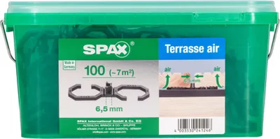 Produktbild von Spax 4009422565009 Air Belüftung Henkelbox L 7m², Abstand 6,5mm, Schwarz