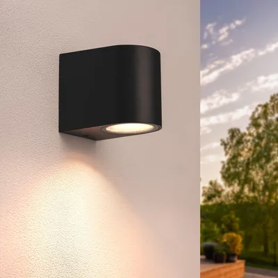 Produktbild von Ledvion - Wandlampe, 220-240V, IP54, 35W, Ohne GU10 Leuchtmittel, Schwarz, LED lampe, Wandleuchte, Innen, Aussen, Dimmbar